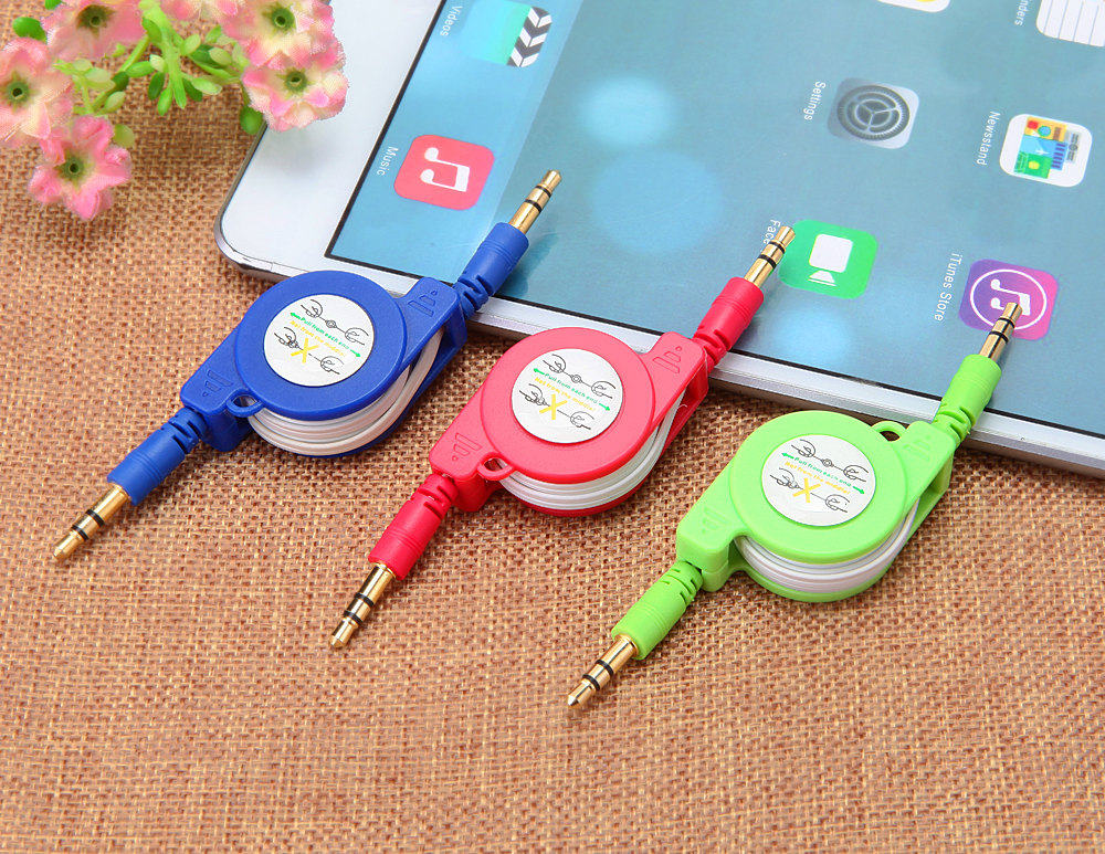 Retractable colorful aux cable WK-RTAUX001